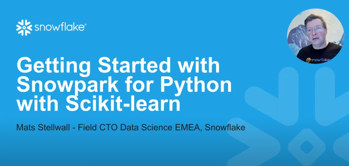 Predictive Machine Learning using Snowpark - Snowflake Developers